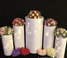 Load image into Gallery viewer, Metal cylinder Pillar stand rack for Wedding cake flower crafts decor  food candy display pedestal columns for grant event props