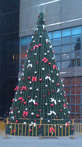 10 meters tower large framework christmas tree , pvc christmas tree with decoration