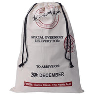 Load image into Gallery viewer, Santa Sack bag Christmas Stocking Jute Gift Bag canvas cotton elk Santa Claus Drawstring Bags pouch XMAS favors candy gifts wrap
