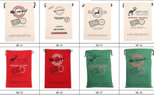 Load image into Gallery viewer, Santa Sack bag Christmas Stocking Jute Gift Bag canvas cotton elk Santa Claus Drawstring Bags pouch XMAS favors candy gifts wrap