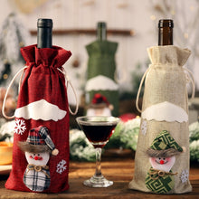 Load image into Gallery viewer, Drawstring Decorative Wine Bottle Cover Bags navidad Christmas Holiday Dining Table Home Party Decoration Santa Claus/Snowman