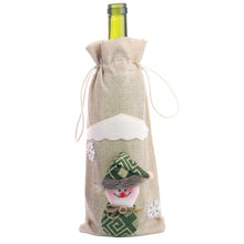 Load image into Gallery viewer, Drawstring Decorative Wine Bottle Cover Bags navidad Christmas Holiday Dining Table Home Party Decoration Santa Claus/Snowman