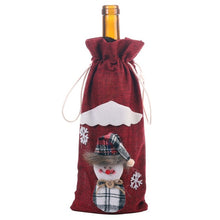 Load image into Gallery viewer, Drawstring Decorative Wine Bottle Cover Bags navidad Christmas Holiday Dining Table Home Party Decoration Santa Claus/Snowman