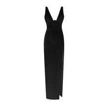 Load image into Gallery viewer, BANDAGE Autumn New Sexy Women Vestidos Black White Maxi Bandage Dress Long Dress Party Bridesmaids Christmas Eve Party Dress