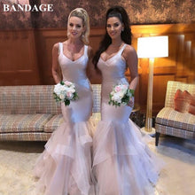 Load image into Gallery viewer, BANDAGE Winter Maxi Women Vestidos Black Gold Nude Mermaid Long Bandage Dress Christmas Eve Party Dresses Woman Dress