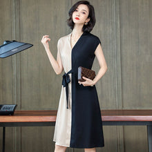 Load image into Gallery viewer, Women's Clothing Dresses Christmas sexy pullover femme jurken work beige navy silk dress plus size long 2019 autumn winter