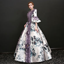 Load image into Gallery viewer, European court dress retro Christmas Carnival dress Royal film and television costume Baroque Pompon dress