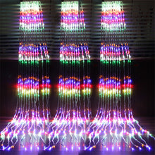 Load image into Gallery viewer, Thrisdar 6X3M 3X6M Waterfall Effect Curtain String Light Garland Holiday Christmas Wedding Party Background Icicle Fairy Light
