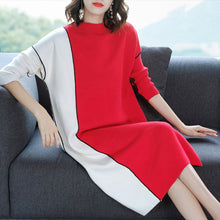 Load image into Gallery viewer, Women's Clothing Dresses Christmas sexy pullover fem me work sweater white red dress plus size loose 2019 autumn winter