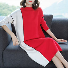 Load image into Gallery viewer, Women's Clothing Dresses Christmas sexy pullover fem me work sweater white red dress plus size loose 2019 autumn winter