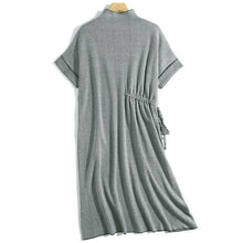 Load image into Gallery viewer, Women s Clothing Dresses Christmas sexy pullover jurken work grey striped knitted dress plus size long 2019 autumn winter