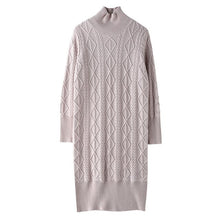 Load image into Gallery viewer, Women s Clothing Dresses Christmas sexy pullover jurken work beige knitted floral dress plus size long 2019 autumn winter