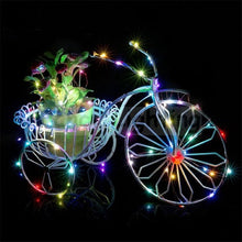 Load image into Gallery viewer, SZYOUMY 5M 3M 2M 1M LED Copper Silver Wire String Lights Fairy Garland New Year Christmas Home Wedding CR2032 Battery Operated