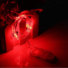 Load image into Gallery viewer, SZYOUMY 5M 3M 2M 1M LED Copper Silver Wire String Lights Fairy Garland New Year Christmas Home Wedding CR2032 Battery Operated