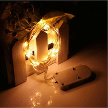 Load image into Gallery viewer, SZYOUMY 5M 3M 2M 1M LED Copper Silver Wire String Lights Fairy Garland New Year Christmas Home Wedding CR2032 Battery Operated
