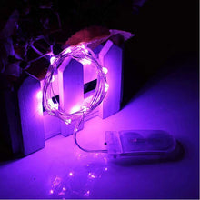 Load image into Gallery viewer, SZYOUMY 5M 3M 2M 1M LED Copper Silver Wire String Lights Fairy Garland New Year Christmas Home Wedding CR2032 Battery Operated