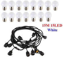 Load image into Gallery viewer, Thrisdar 10M 15M Commercial Grade Outdoor Christmas LED String Light Patio Backyard Bistro Cafe Pergola Hanging Garland Light
