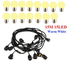 Load image into Gallery viewer, Thrisdar 10M 15M Commercial Grade Outdoor Christmas LED String Light Patio Backyard Bistro Cafe Pergola Hanging Garland Light