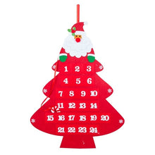 Load image into Gallery viewer, Christmas Santa Claus Calendar Hanging Cartoon Advent CalendarCountdown Calendar DIY Craft for New Year Party Decor