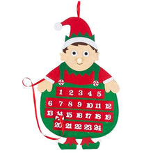 Load image into Gallery viewer, Christmas Santa Claus Calendar Hanging Cartoon Advent CalendarCountdown Calendar DIY Craft for New Year Party Decor