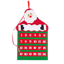 Load image into Gallery viewer, Christmas Santa Claus Calendar Hanging Cartoon Advent CalendarCountdown Calendar DIY Craft for New Year Party Decor