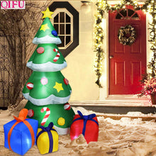 Load image into Gallery viewer, QIFU Christmas Inflatable Tree With Inflator Fan LED light Merry Christmas Outdoor Decoration Christmas Tree Decor New Year 2020