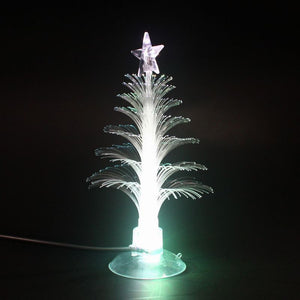 Christmas Tree LED Night Lights Home Decoration Color Changing Fiber Optic Night Lights