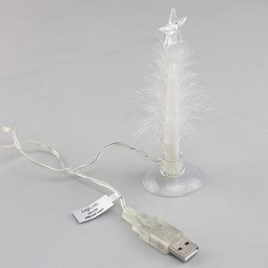 Christmas Tree LED Night Lights Home Decoration Color Changing Fiber Optic Night Lights