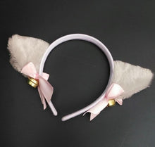 Load image into Gallery viewer, Halloween Cat Fox Fluffy Devil Ears Bells Headband Costume Fancy Dress Anime Neko Cosplay Hair Band Party Christmas stage props