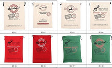 Load image into Gallery viewer, Santa Sack bag Christmas Stocking Jute Gift Bag canvas cotton elk Santa Claus Drawstring Bags pouch XMAS favors gifts wrap
