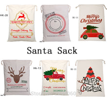 Load image into Gallery viewer, Christmas Stocking Bags 30pcs/lot Christmas Gift Bag Bulk Santa Sacks New Canvas Drawstring Bags Kid Toys Home Decorations