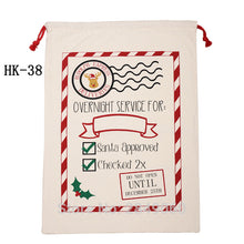 Load image into Gallery viewer, Christmas Stocking Bags 30pcs/lot Christmas Gift Bag Bulk Santa Sacks New Canvas Drawstring Bags Kid Toys Home Decorations