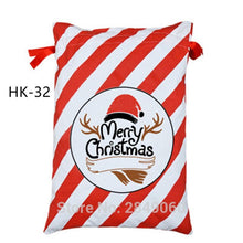 Load image into Gallery viewer, Christmas Stocking Bags 30pcs/lot Christmas Gift Bag Bulk Santa Sacks New Canvas Drawstring Bags Kid Toys Home Decorations
