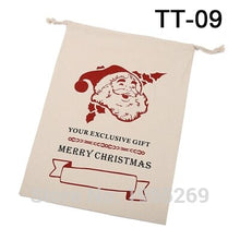 Load image into Gallery viewer, 50pcs Handmade Santa Sack Drawstring Canvas Bags Kids Large Santa Claus Christmas Home Decorations Graduation Present Bag