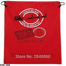 Load image into Gallery viewer, Christmas Stocking Bags 30pcs/lot Christmas Gift Bag Bulk Santa Sacks New Canvas Drawstring Bags Kid Toys Home Decorations