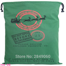 Load image into Gallery viewer, Christmas Stocking Bags 30pcs/lot Christmas Gift Bag Bulk Santa Sacks New Canvas Drawstring Bags Kid Toys Home Decorations