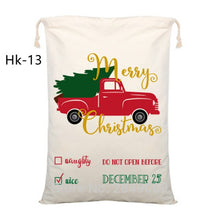 Load image into Gallery viewer, Christmas Stocking Bags 30pcs/lot Christmas Gift Bag Bulk Santa Sacks New Canvas Drawstring Bags Kid Toys Home Decorations
