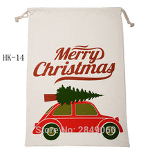 Load image into Gallery viewer, Christmas Stocking Bags 30pcs/lot Christmas Gift Bag Bulk Santa Sacks New Canvas Drawstring Bags Kid Toys Home Decorations