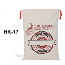 Load image into Gallery viewer, Christmas Stocking Bags 30pcs/lot Christmas Gift Bag Bulk Santa Sacks New Canvas Drawstring Bags Kid Toys Home Decorations
