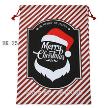 Load image into Gallery viewer, Christmas Stocking Bags 30pcs/lot Christmas Gift Bag Bulk Santa Sacks New Canvas Drawstring Bags Kid Toys Home Decorations