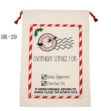 Load image into Gallery viewer, Christmas Stocking Bags 30pcs/lot Christmas Gift Bag Bulk Santa Sacks New Canvas Drawstring Bags Kid Toys Home Decorations