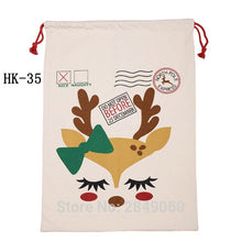 Load image into Gallery viewer, Christmas Stocking Bags 30pcs/lot Christmas Gift Bag Bulk Santa Sacks New Canvas Drawstring Bags Kid Toys Home Decorations