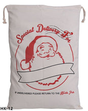 Load image into Gallery viewer, 150pcs/lot 38 Styles Canvas Santa Sack Christmas Gift Bags Large Santa Bag Drawstring Candy Cane Bag Kids Gift