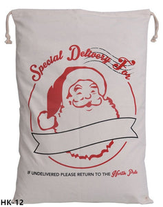 150pcs/lot 38 Styles Canvas Santa Sack Christmas Gift Bags Large Santa Bag Drawstring Candy Cane Bag Kids Gift