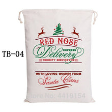 Load image into Gallery viewer, New Christmas Candy Cane Santa Bag 50pcs Personalized Santa Sack Xmas Santa Claus Candy Gift Bag Red Candy Stripe New Year Gift