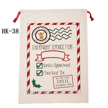 Load image into Gallery viewer, New Christmas Candy Cane Santa Bag 50pcs Personalized Santa Sack Xmas Santa Claus Candy Gift Bag Red Candy Stripe New Year Gift