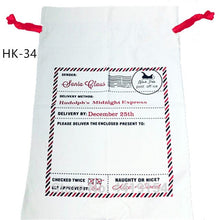 Load image into Gallery viewer, New Christmas Candy Cane Santa Bag 50pcs Personalized Santa Sack Xmas Santa Claus Candy Gift Bag Red Candy Stripe New Year Gift
