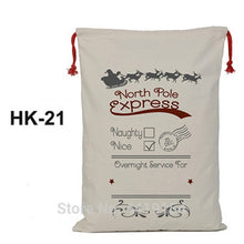 Load image into Gallery viewer, New Christmas Candy Cane Santa Bag 50pcs Personalized Santa Sack Xmas Santa Claus Candy Gift Bag Red Candy Stripe New Year Gift