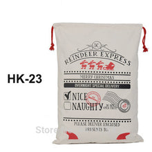 Load image into Gallery viewer, New Christmas Candy Cane Santa Bag 50pcs Personalized Santa Sack Xmas Santa Claus Candy Gift Bag Red Candy Stripe New Year Gift