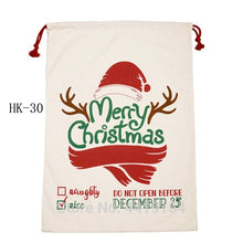 Load image into Gallery viewer, New Christmas Candy Cane Santa Bag 50pcs Personalized Santa Sack Xmas Santa Claus Candy Gift Bag Red Candy Stripe New Year Gift